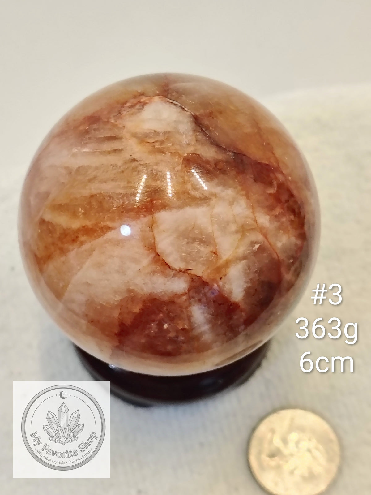 Glowing Fire Quartz Spheres (Hematoid Quartz)