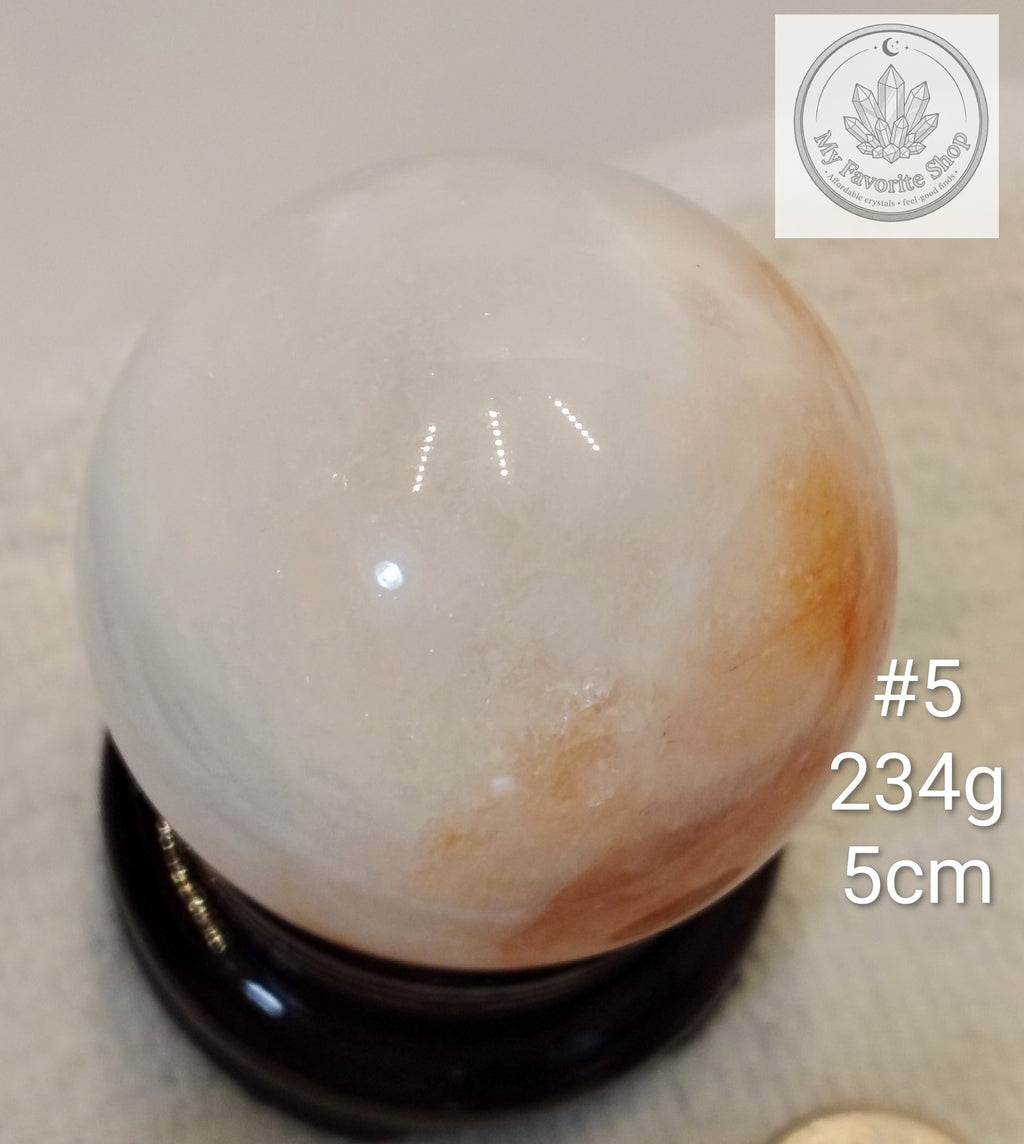 Glowing Fire Quartz Spheres (Hematoid Quartz)