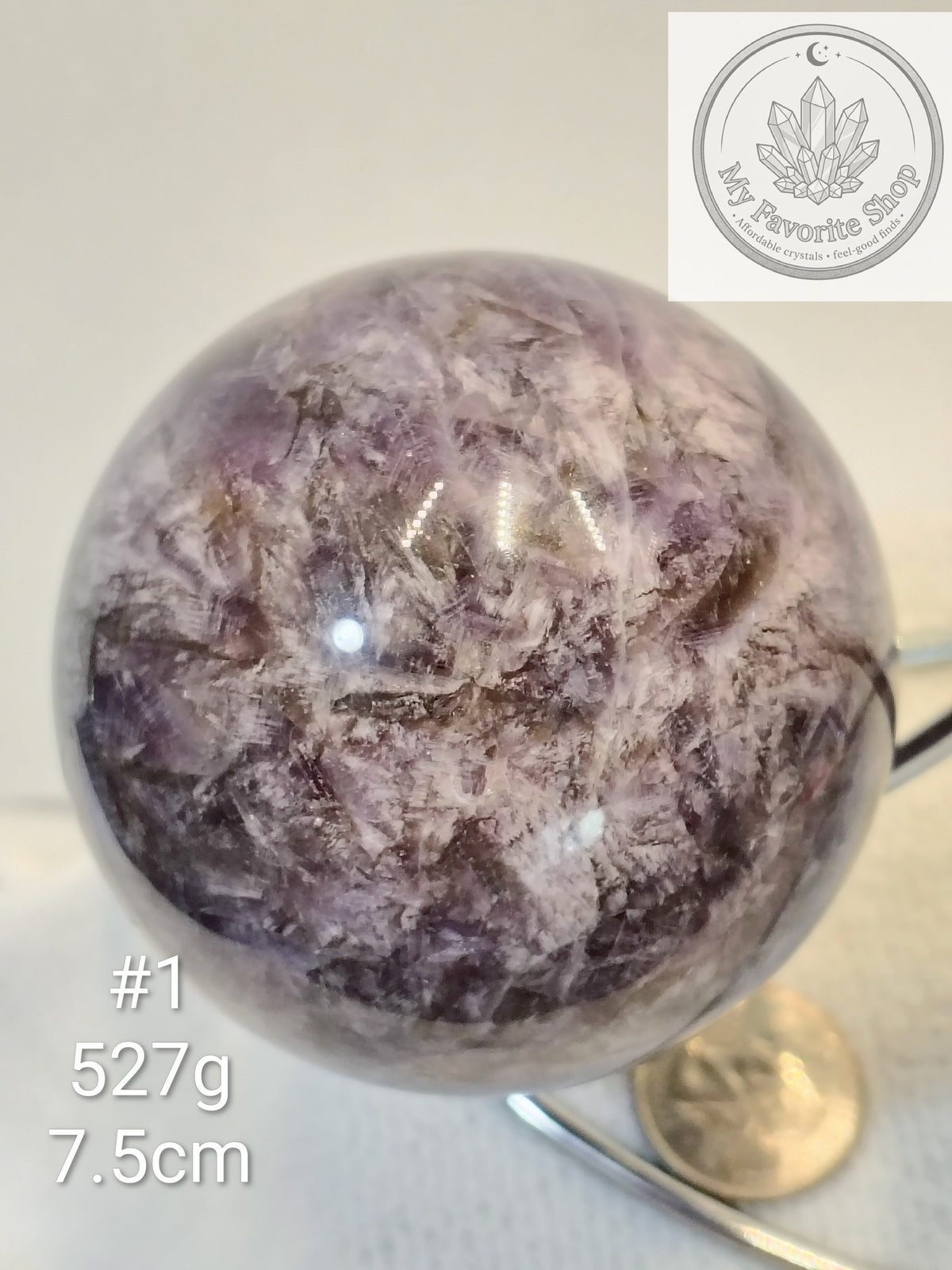 Natural Chevron Dream Amethyst Spheres – Deep Violet & White Quartz Banding