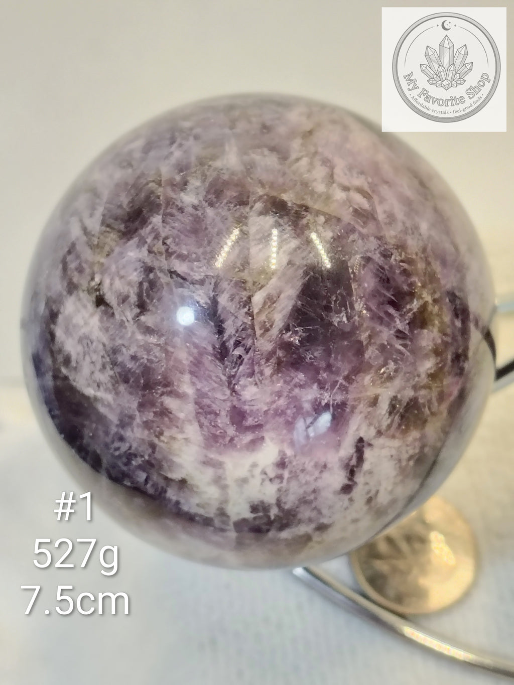 Natural Chevron Dream Amethyst Spheres – Deep Violet & White Quartz Banding
