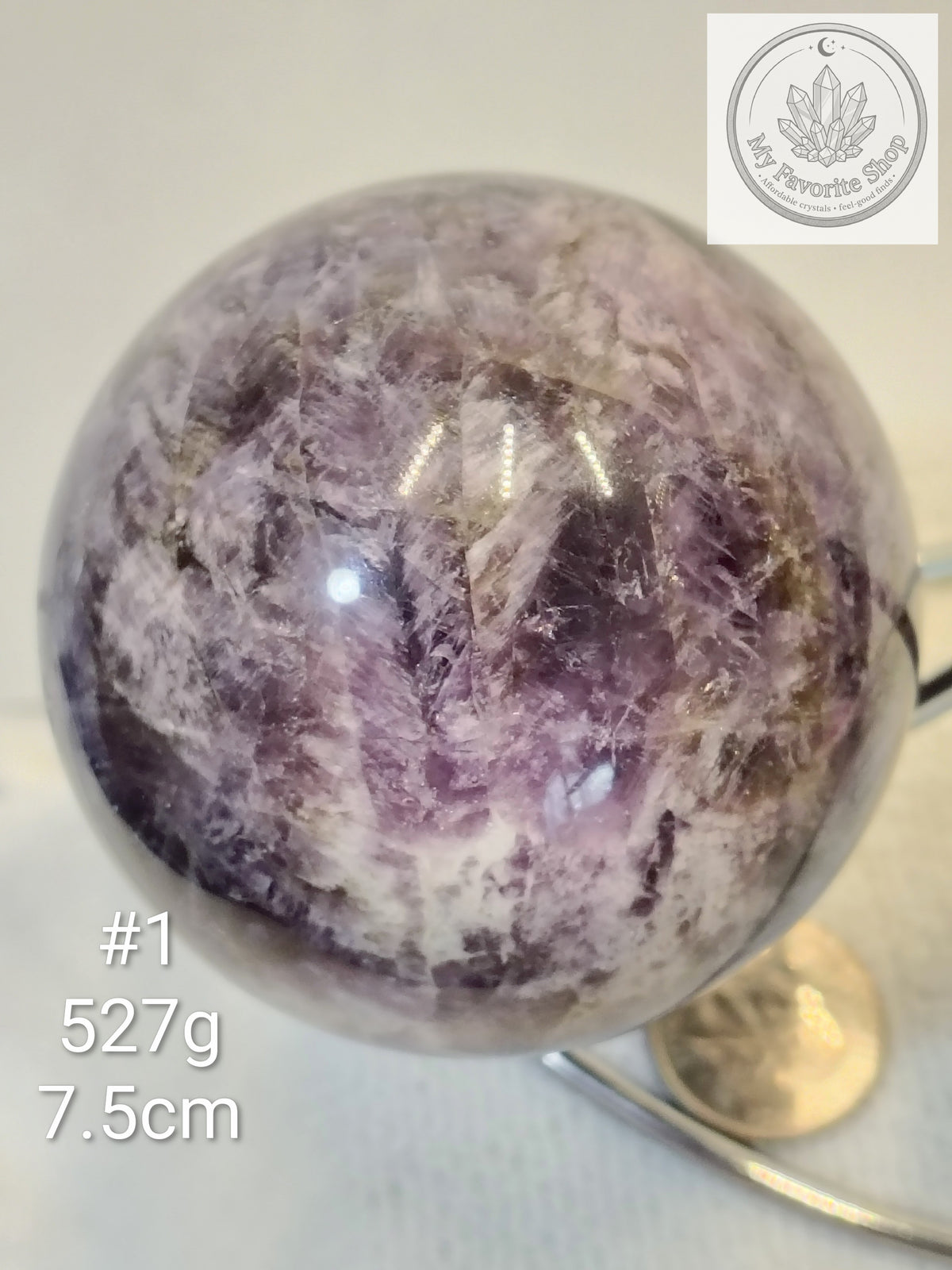 Natural Chevron Dream Amethyst Spheres – Deep Violet & White Quartz Banding
