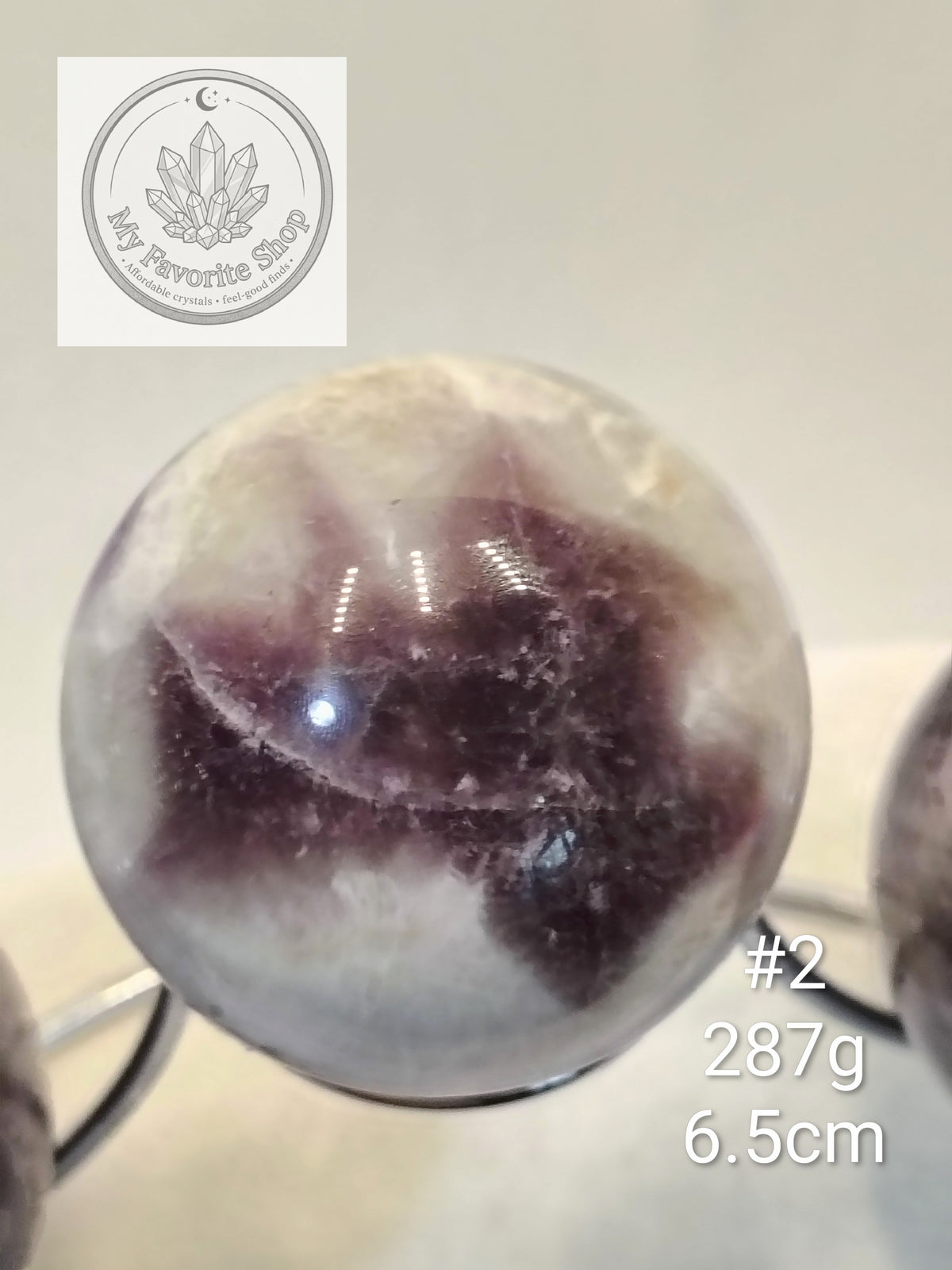 Natural Chevron Dream Amethyst Spheres – Deep Violet & White Quartz Banding