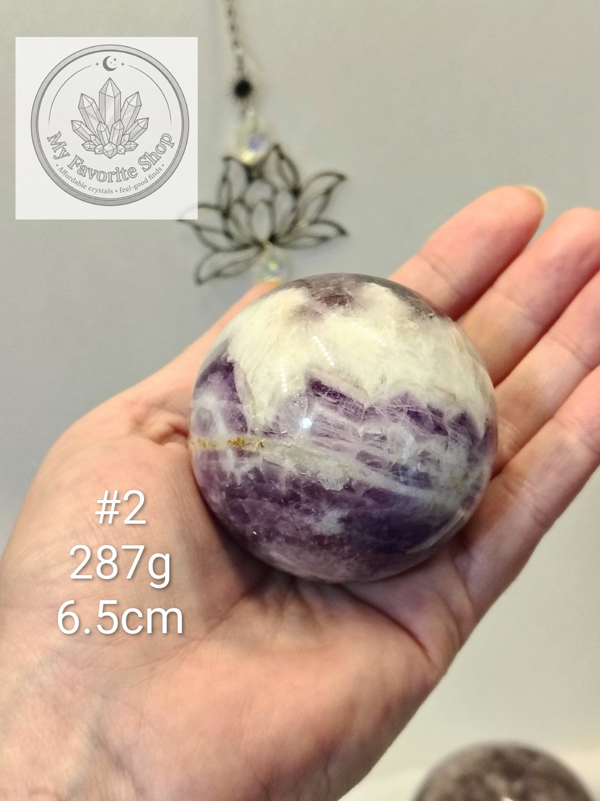 Natural Chevron Dream Amethyst Spheres – Deep Violet & White Quartz Banding