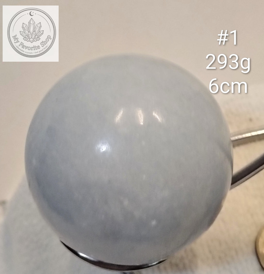 Heavenly Realm: Soft Blue Celestite Spheres