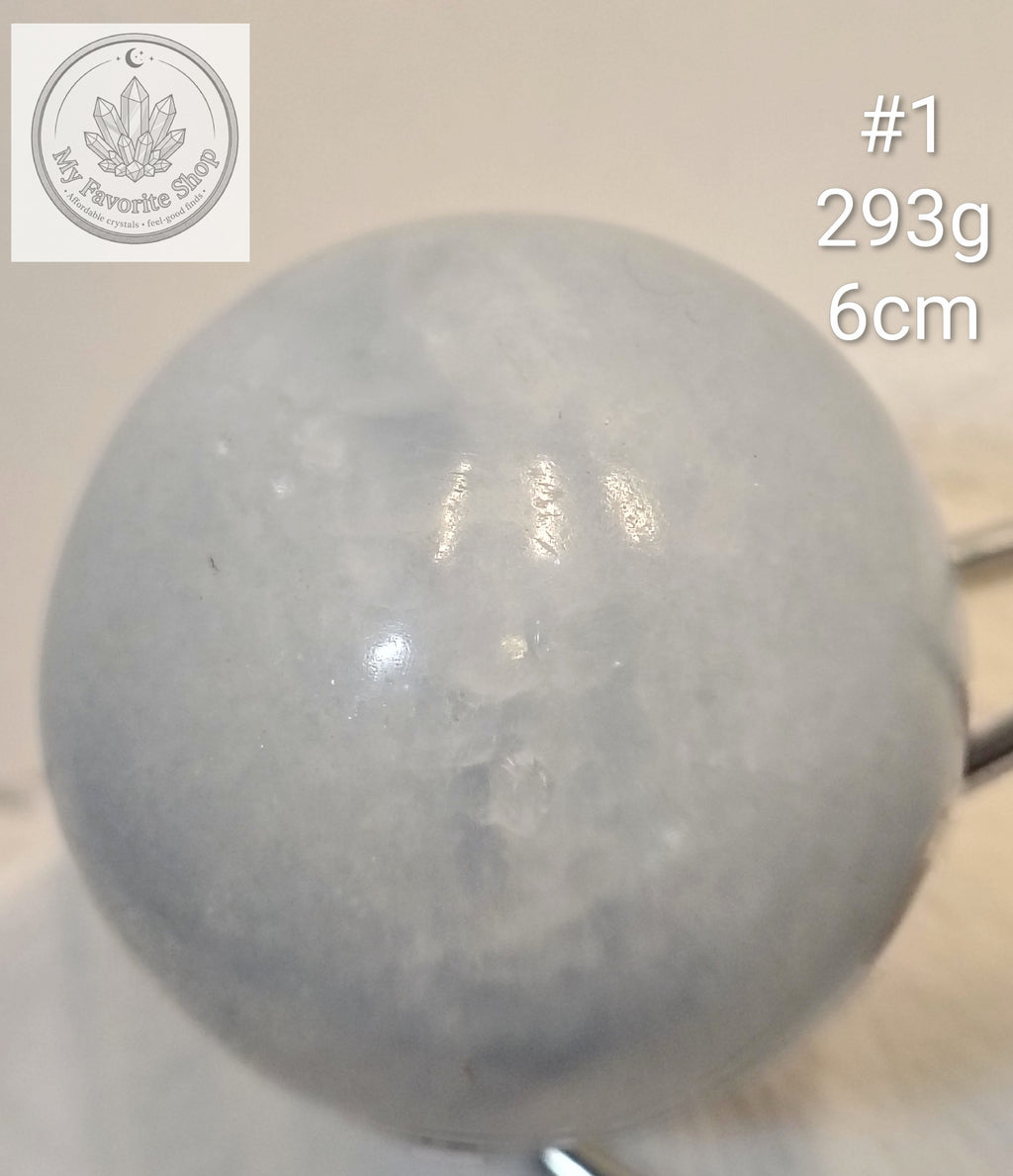 Heavenly Realm: Soft Blue Celestite Spheres