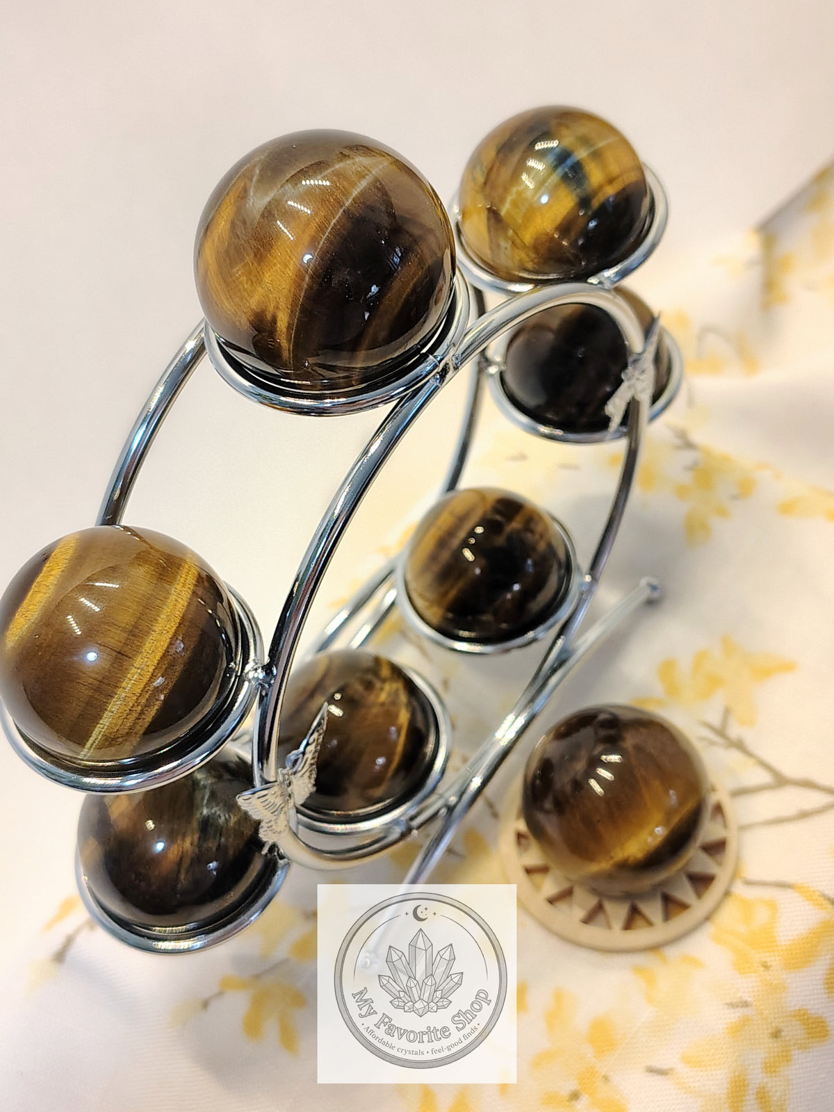 Golden & Blue Tiger's Eye Mini Spheres – High-Grade Chatoyant Crystal Orbs