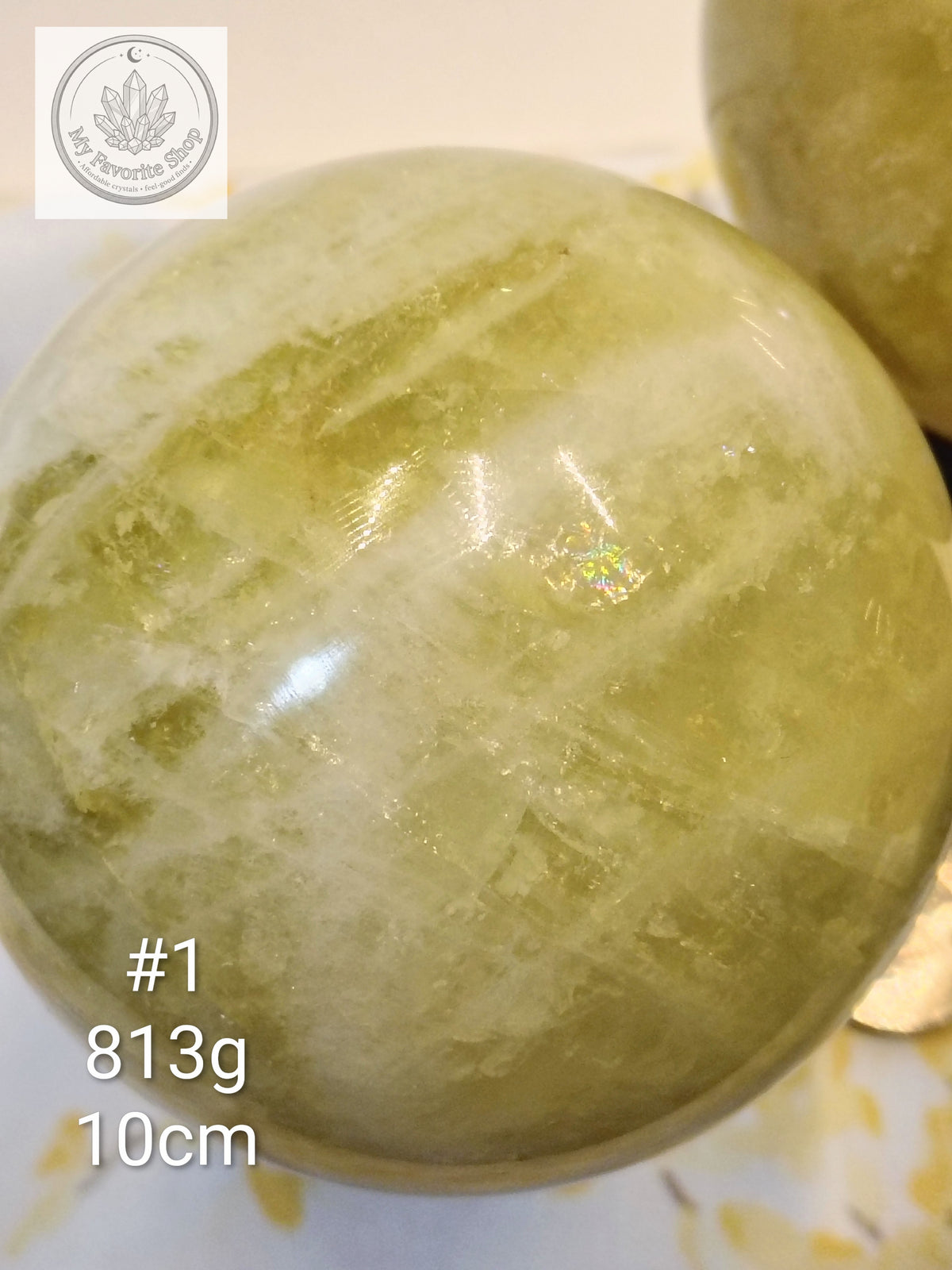 Natural Lemon Quartz Spheres – Bright & Radiant Solar Energy