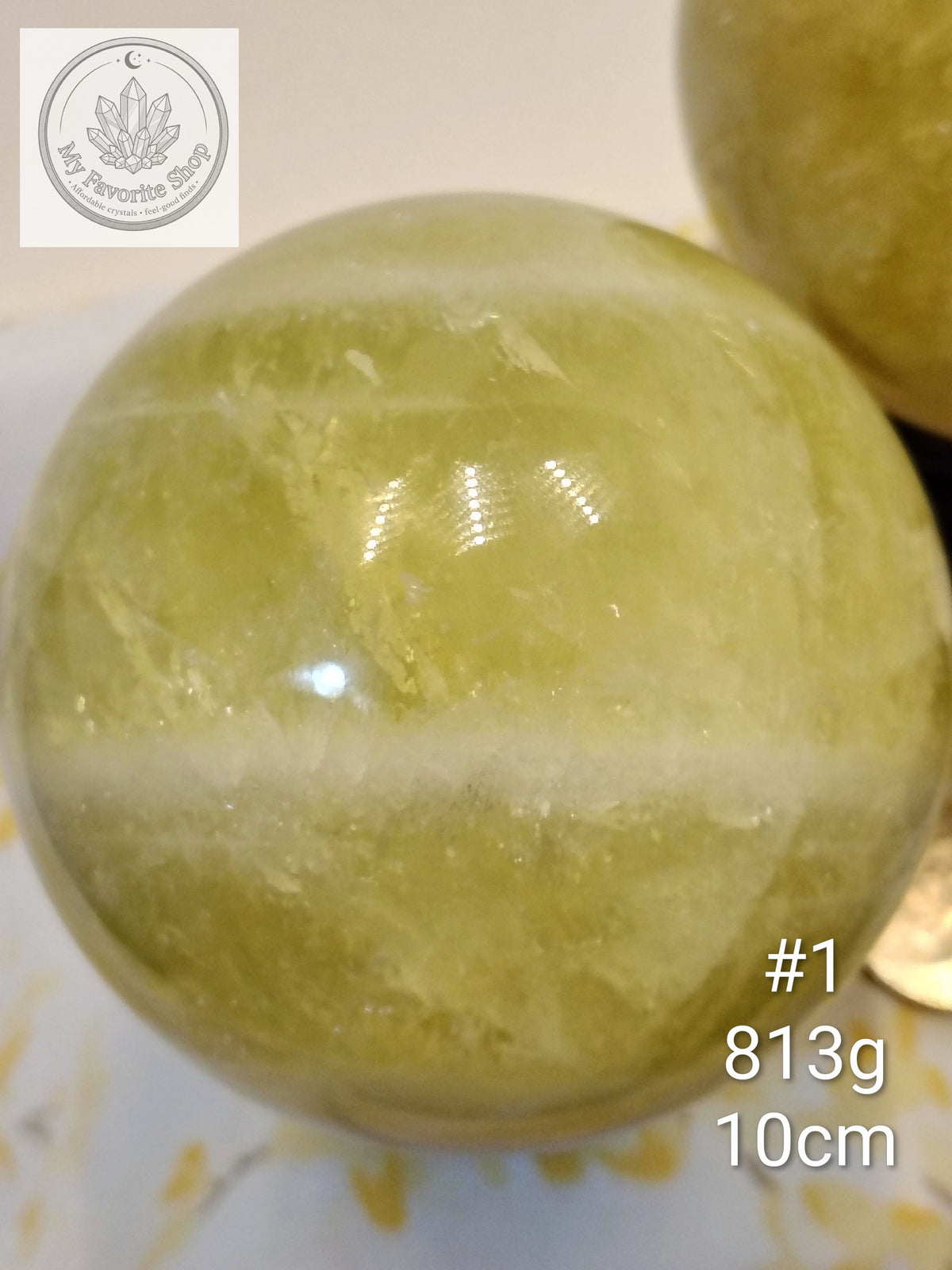 Natural Lemon Quartz Spheres – Bright & Radiant Solar Energy