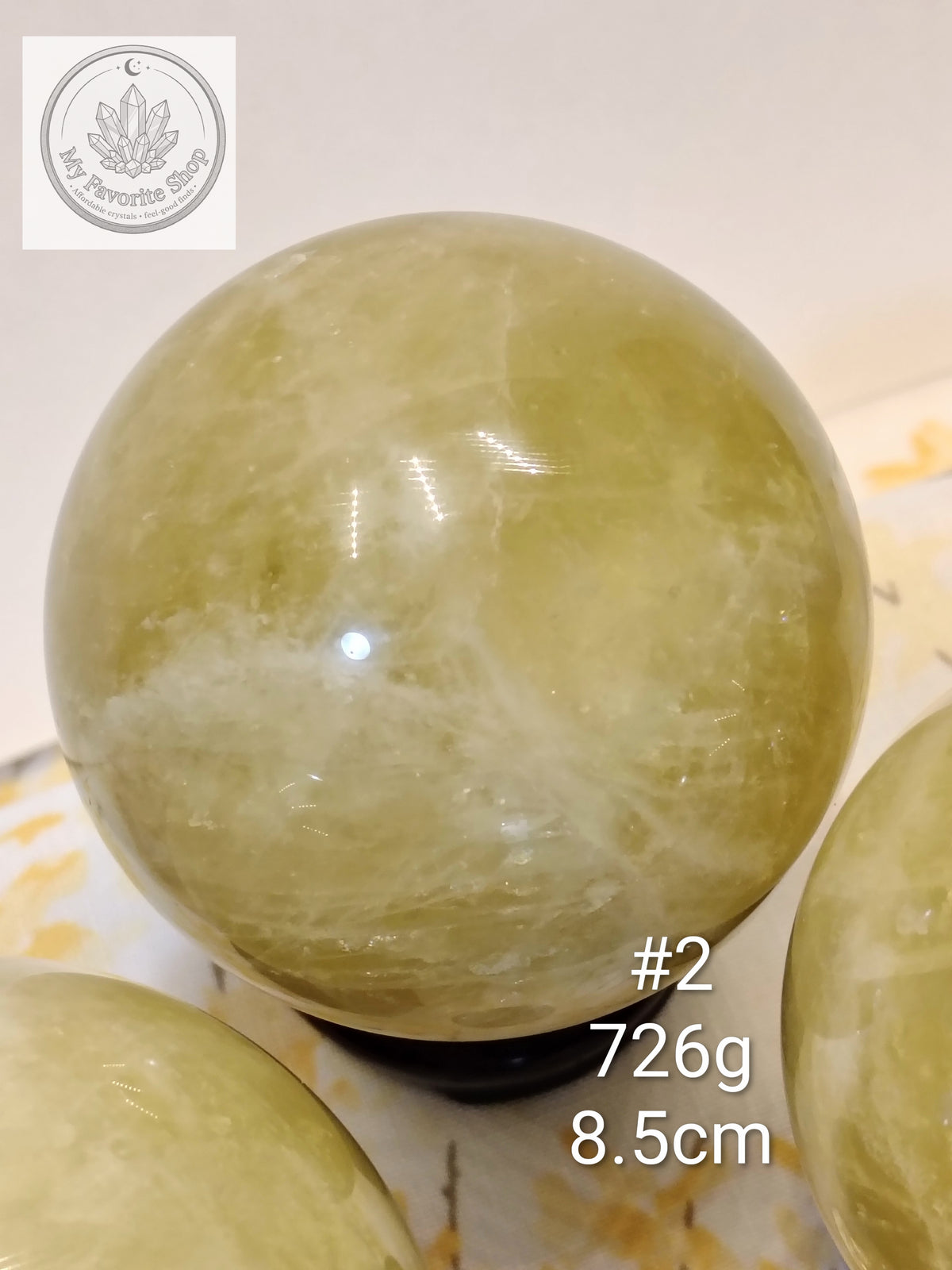 Natural Lemon Quartz Spheres – Bright & Radiant Solar Energy