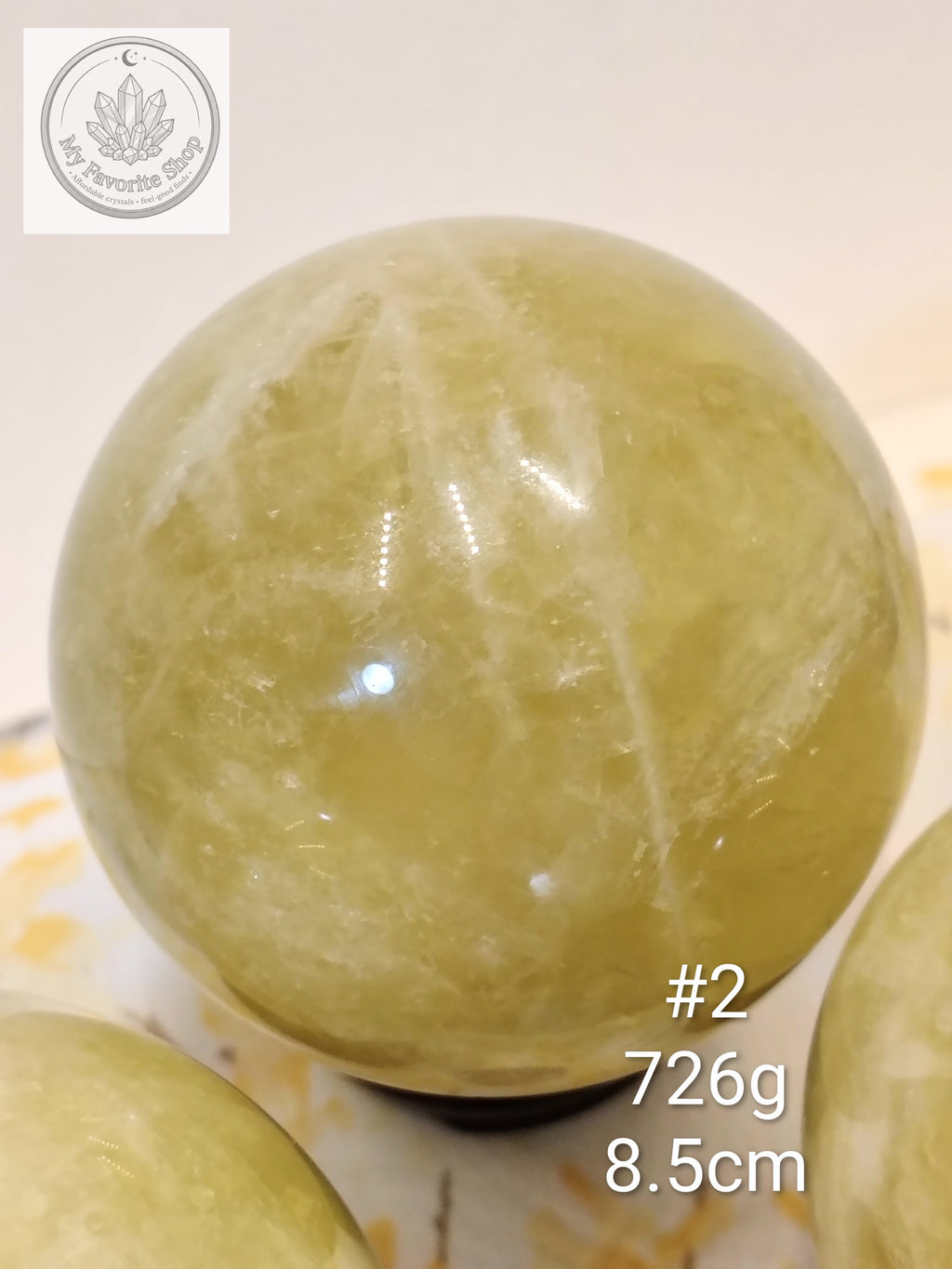 Natural Lemon Quartz Spheres – Bright & Radiant Solar Energy