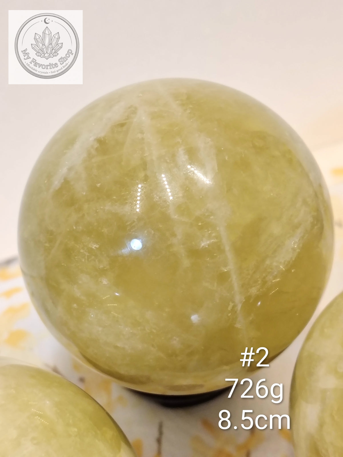 Natural Lemon Quartz Spheres – Bright & Radiant Solar Energy