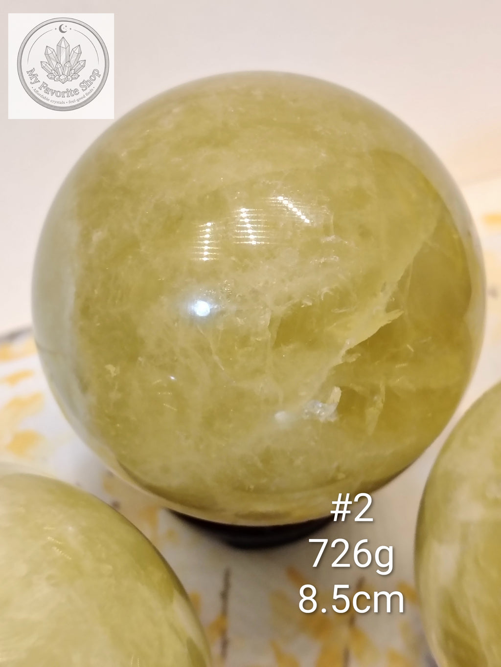 Natural Lemon Quartz Spheres – Bright & Radiant Solar Energy