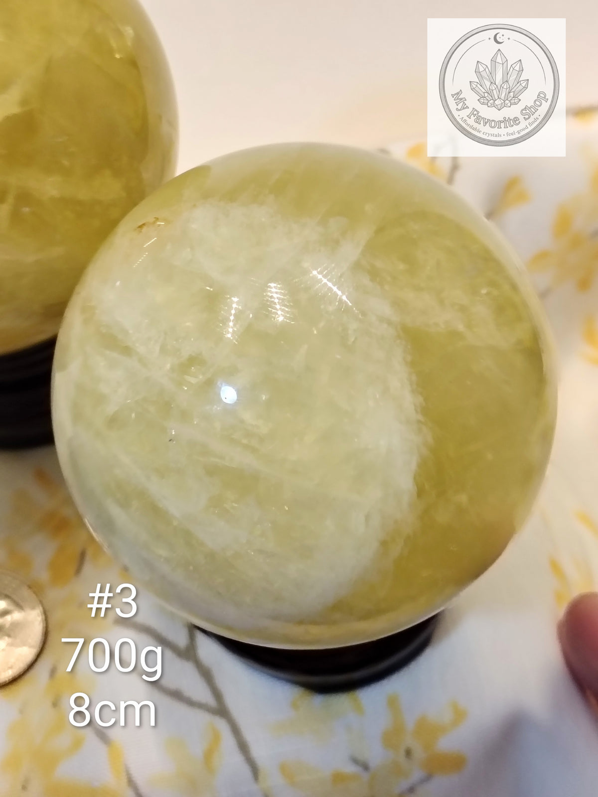 Natural Lemon Quartz Spheres – Bright & Radiant Solar Energy