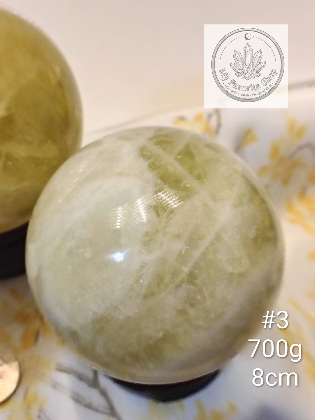 Natural Lemon Quartz Spheres – Bright & Radiant Solar Energy