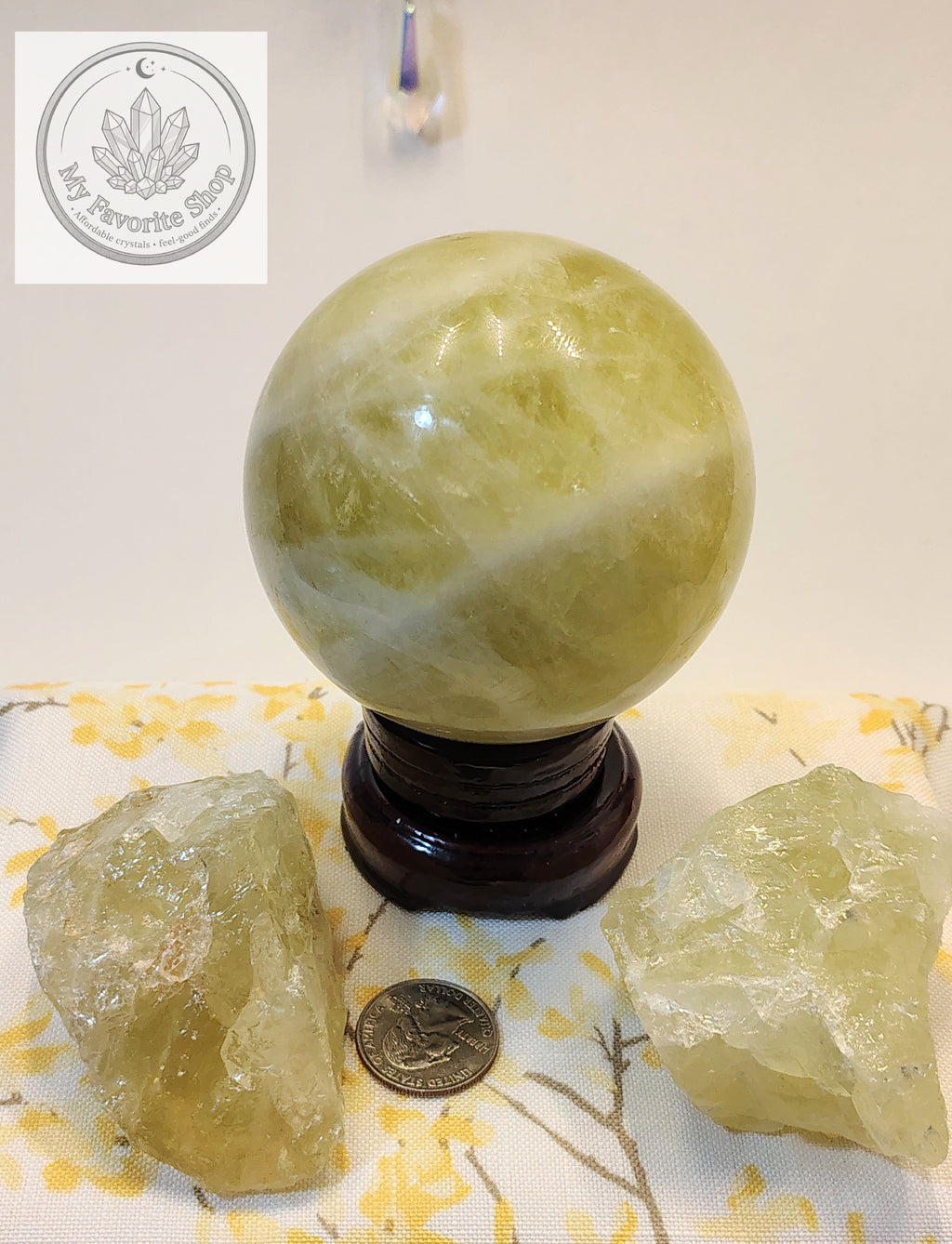 Natural Lemon Quartz Spheres – Bright & Radiant Solar Energy