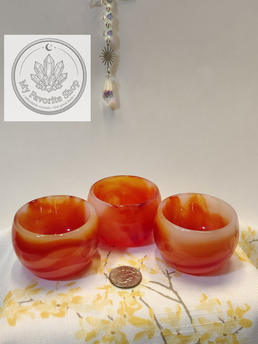 Vibrant Carnelian Agate Mini Offering Bowls