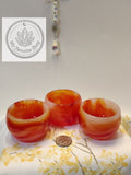 Vibrant Carnelian Agate Mini Offering Bowls