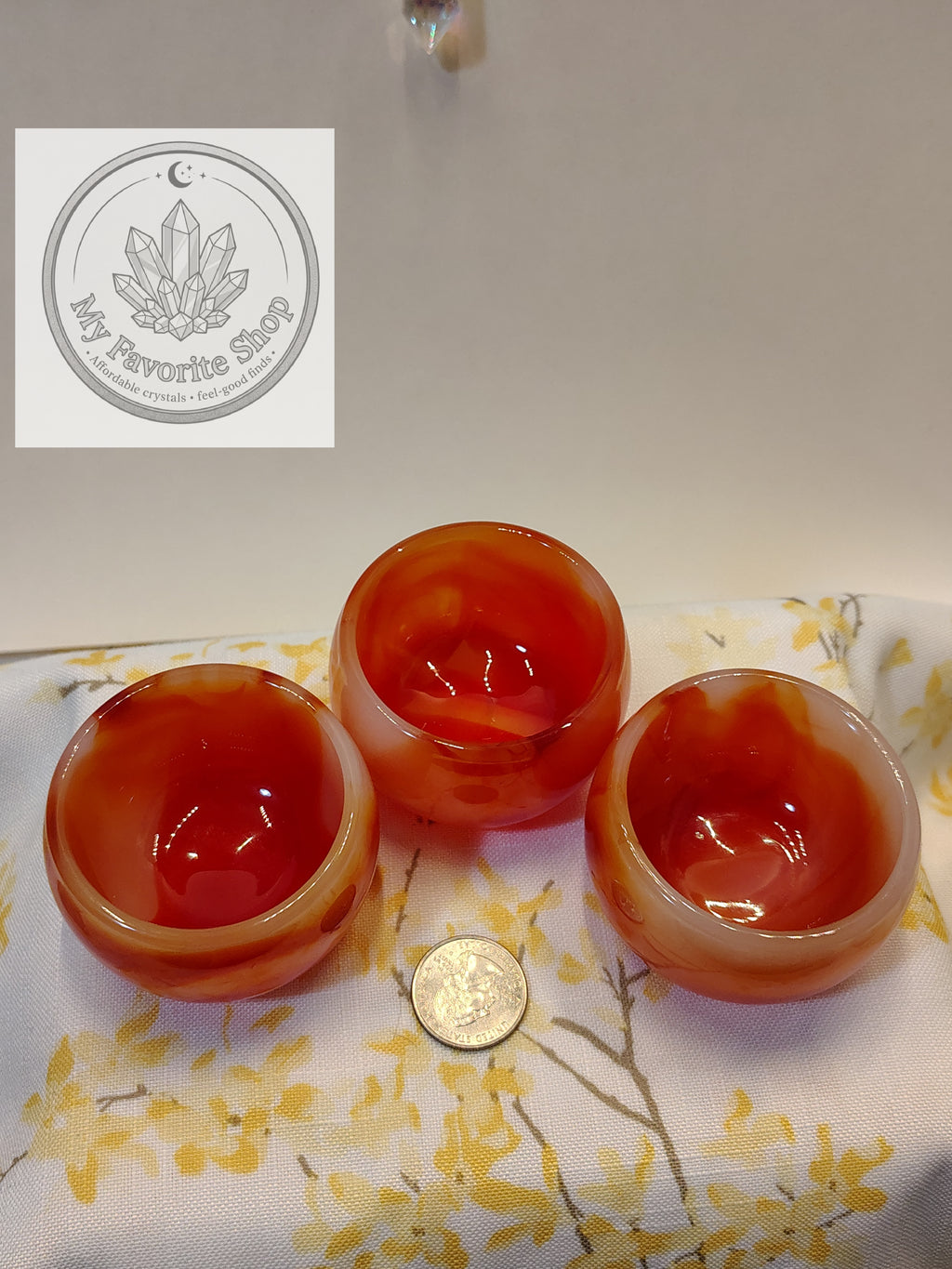 Vibrant Carnelian Agate Mini Offering Bowls