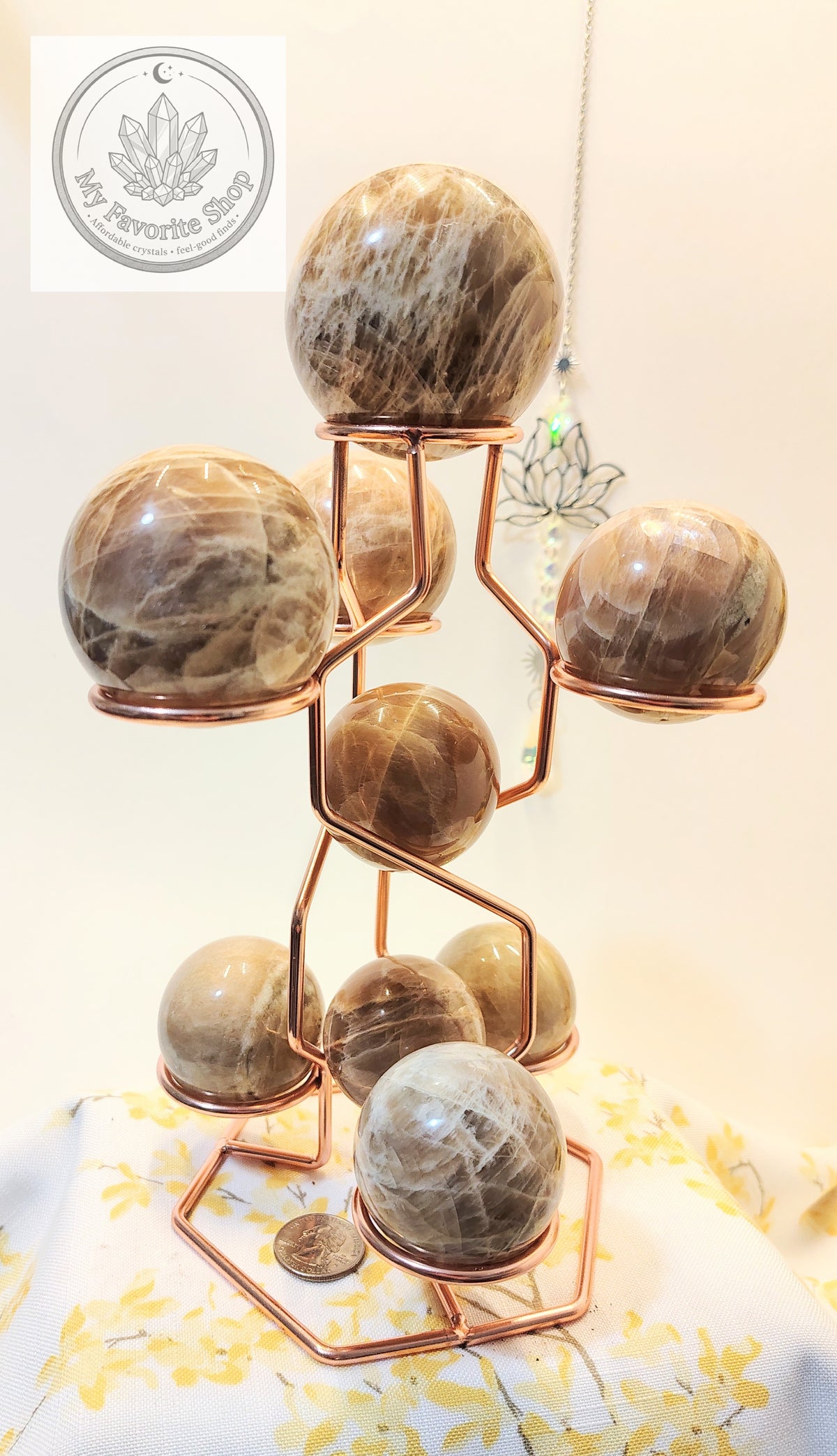 Natural Peach Moonstone Spheres – You Choose!