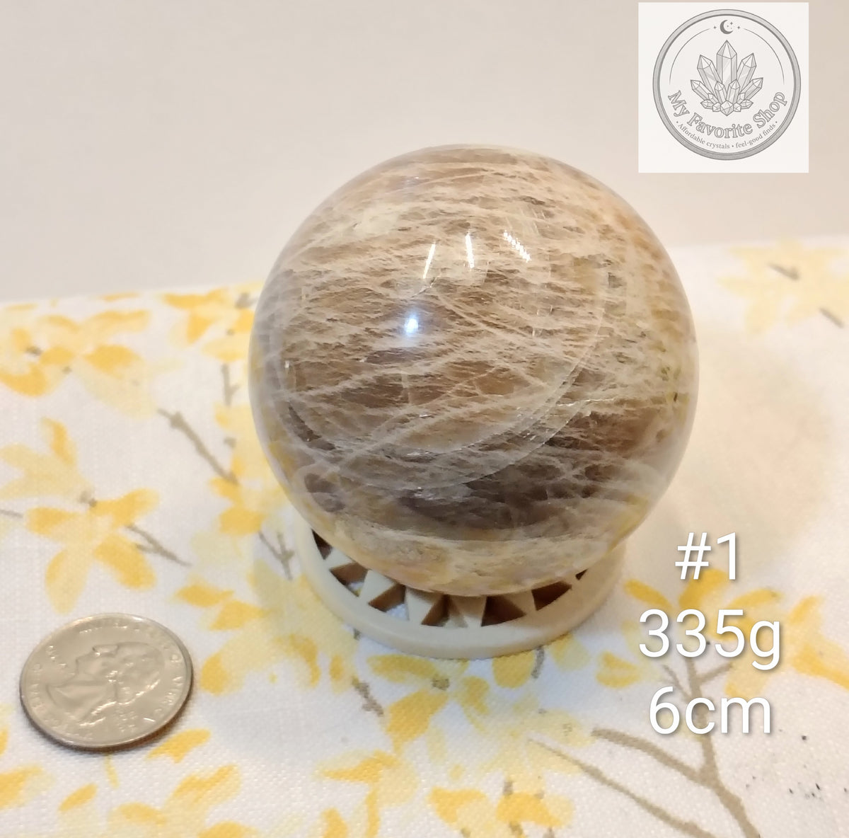Natural Peach Moonstone Spheres – You Choose!