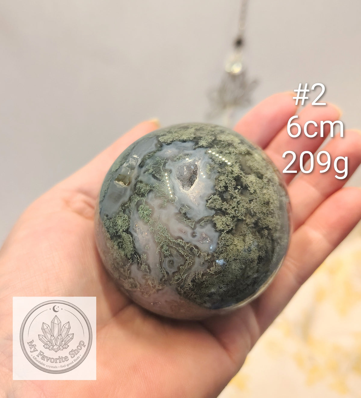 Lush Garden Moss Agate Spheres with Druzy Vugs
