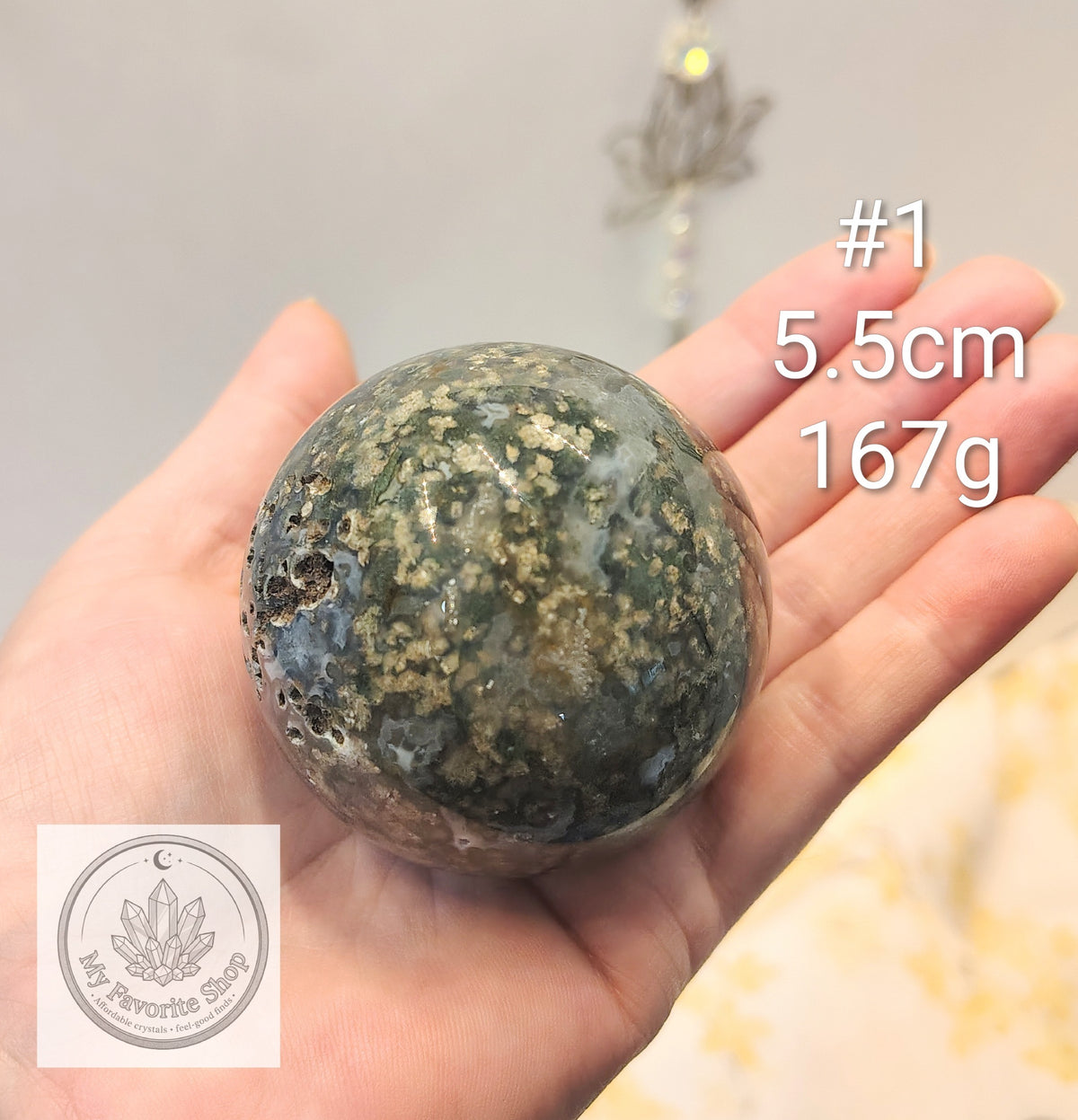 Lush Garden Moss Agate Spheres with Druzy Vugs