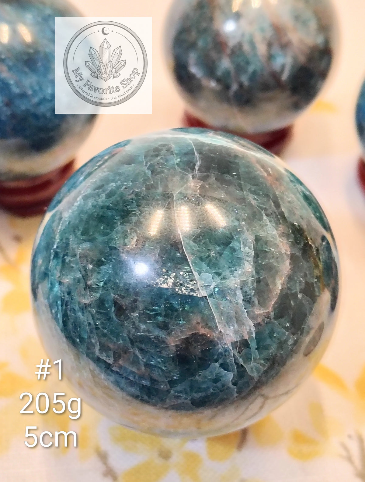 Ocean Realm Blue Apatite Mini Spheres | You Choose (#1–#6)