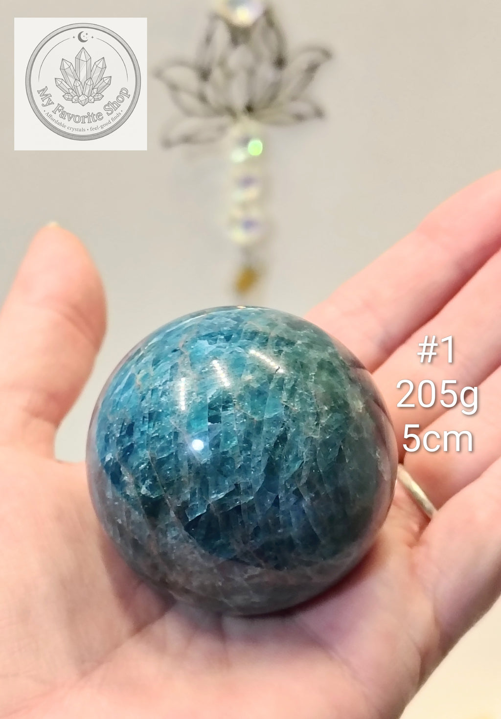 Ocean Realm Blue Apatite Mini Spheres | You Choose (#1–#6)