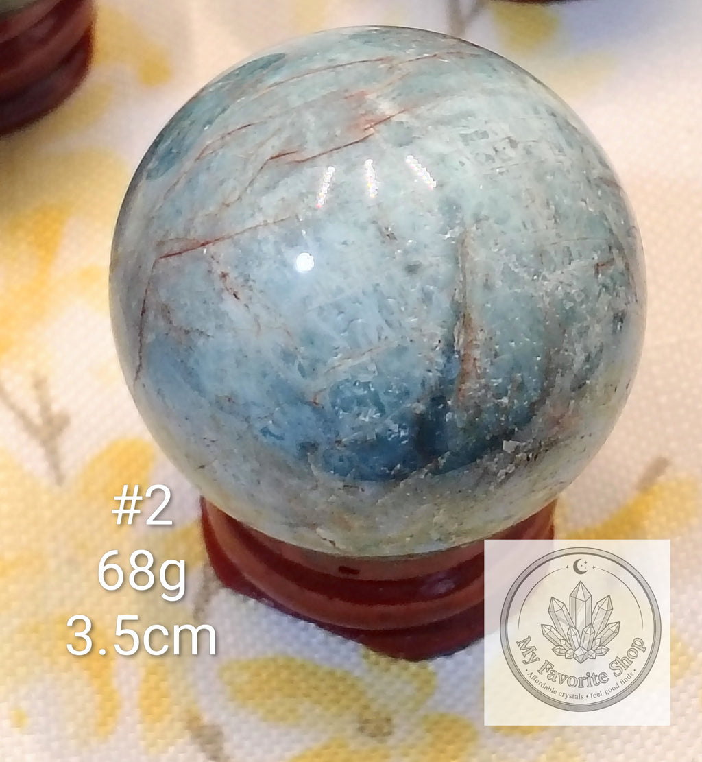 Ocean Realm Blue Apatite Mini Spheres | You Choose (#1–#6)