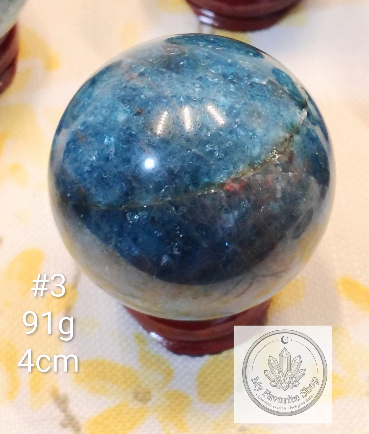 Ocean Realm Blue Apatite Mini Spheres | You Choose (#1–#6)