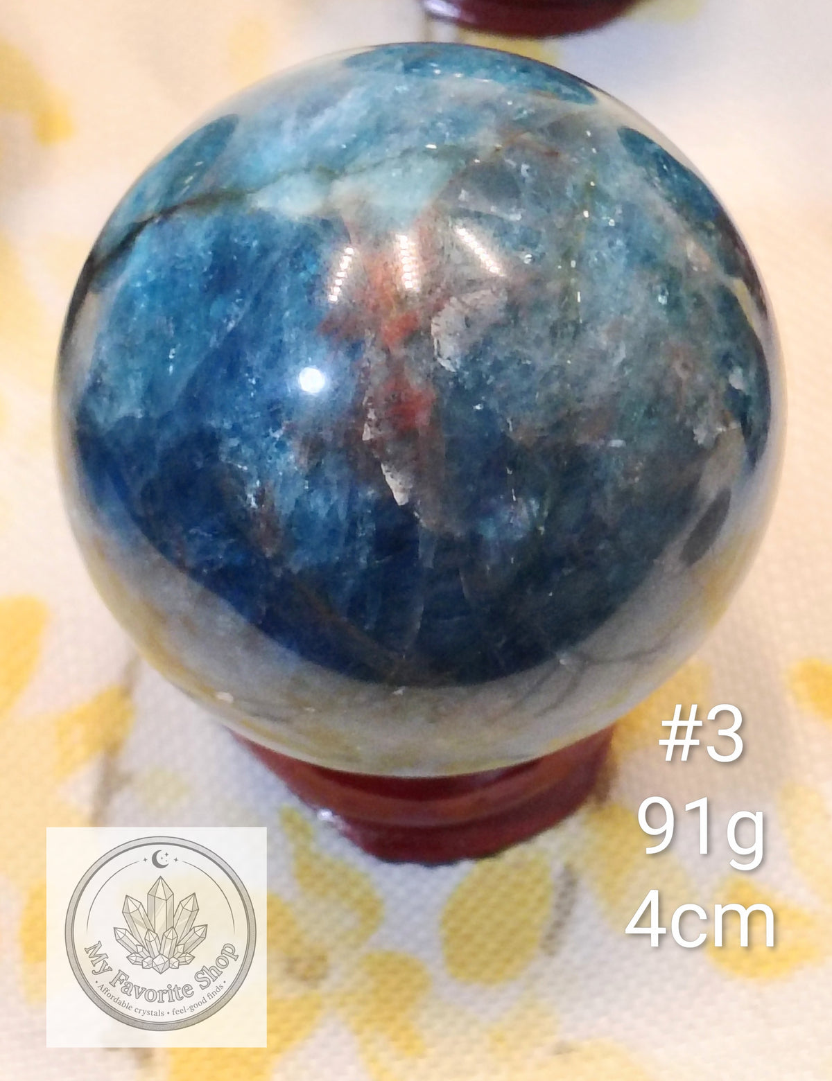 Ocean Realm Blue Apatite Mini Spheres | You Choose (#1–#6)