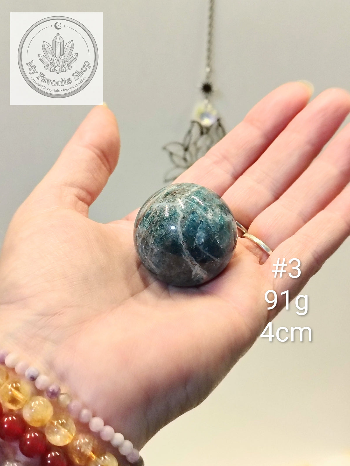 Ocean Realm Blue Apatite Mini Spheres | You Choose (#1–#6)