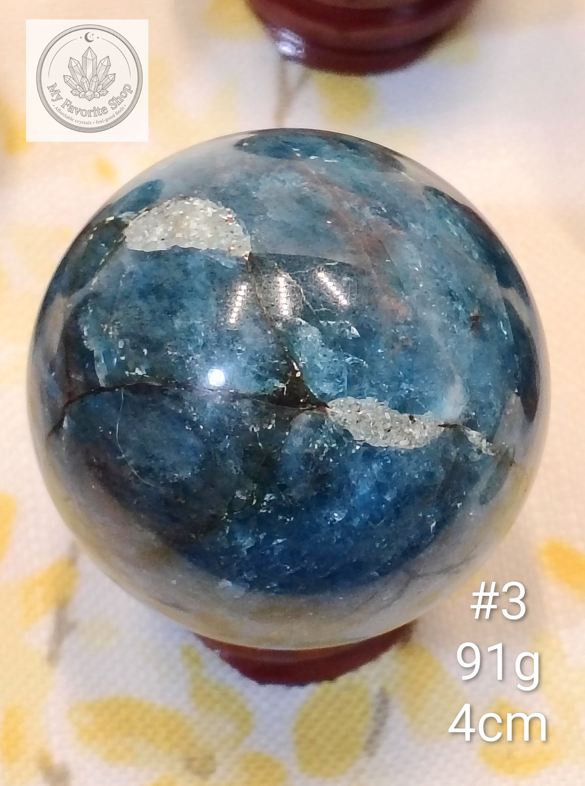 Ocean Realm Blue Apatite Mini Spheres | You Choose (#1–#6)
