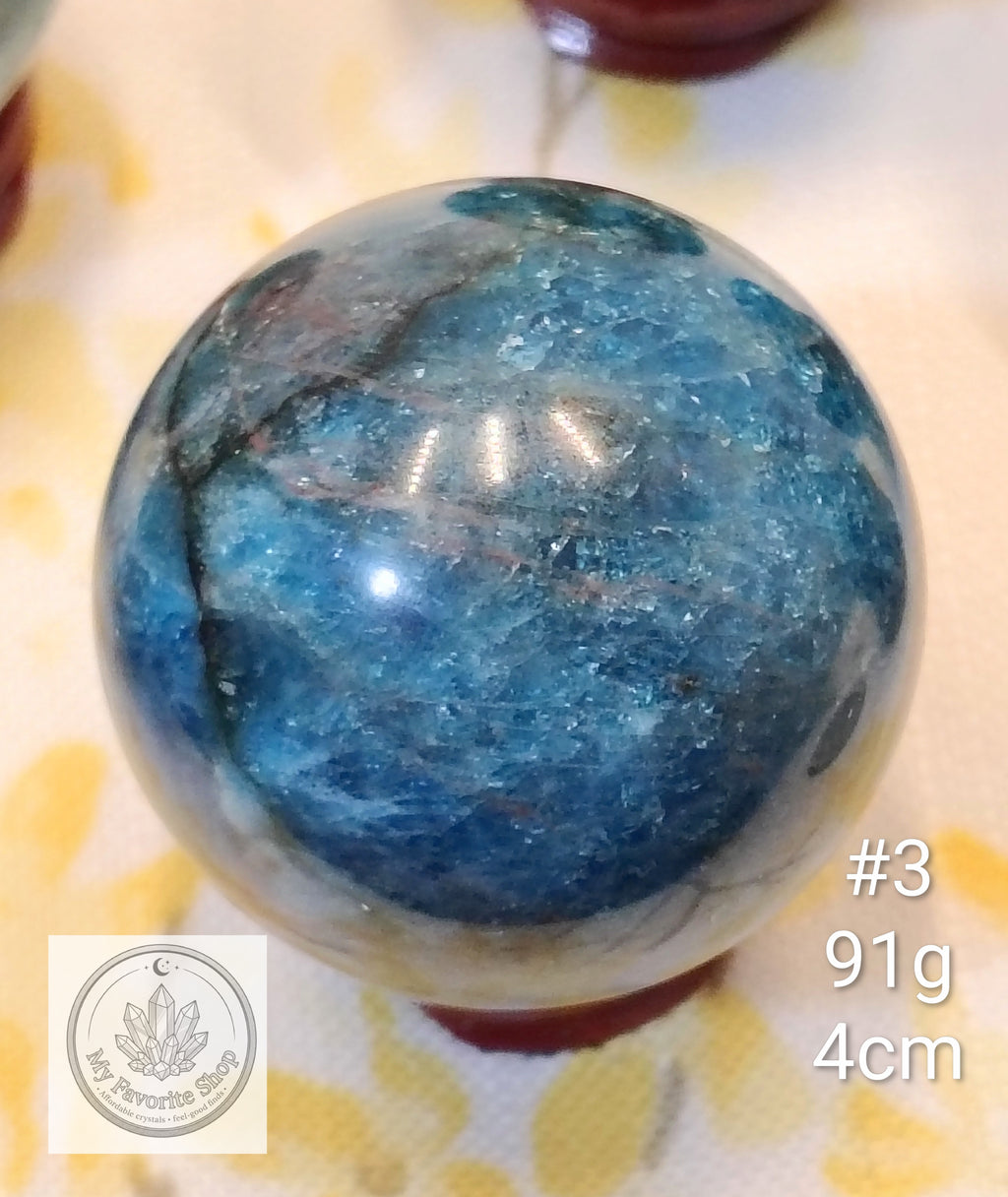 Ocean Realm Blue Apatite Mini Spheres | You Choose (#1–#6)