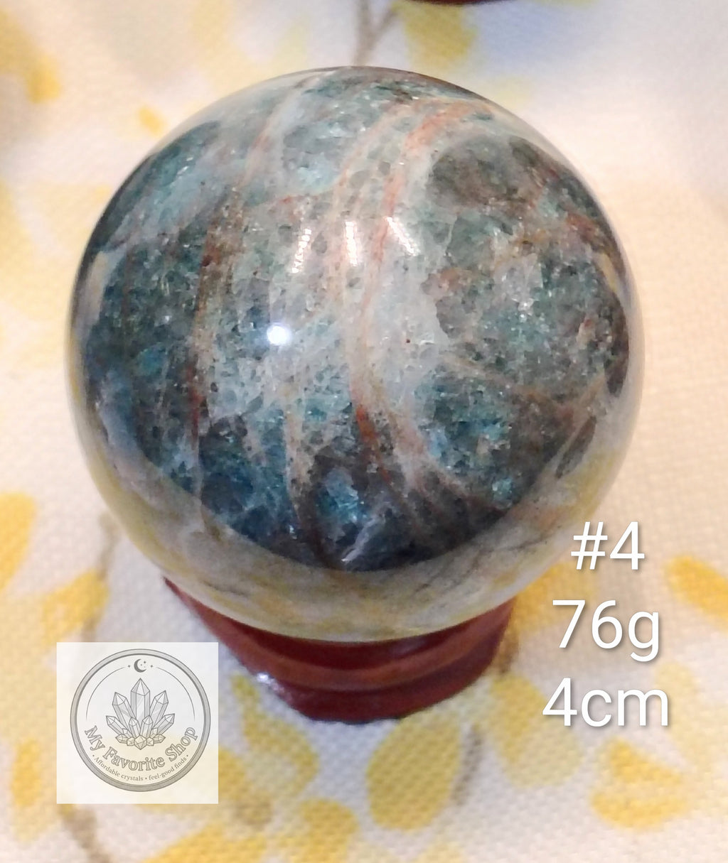 Ocean Realm Blue Apatite Mini Spheres | You Choose (#1–#6)