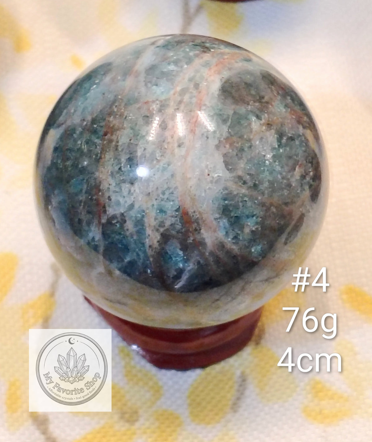 Ocean Realm Blue Apatite Mini Spheres | You Choose (#1–#6)