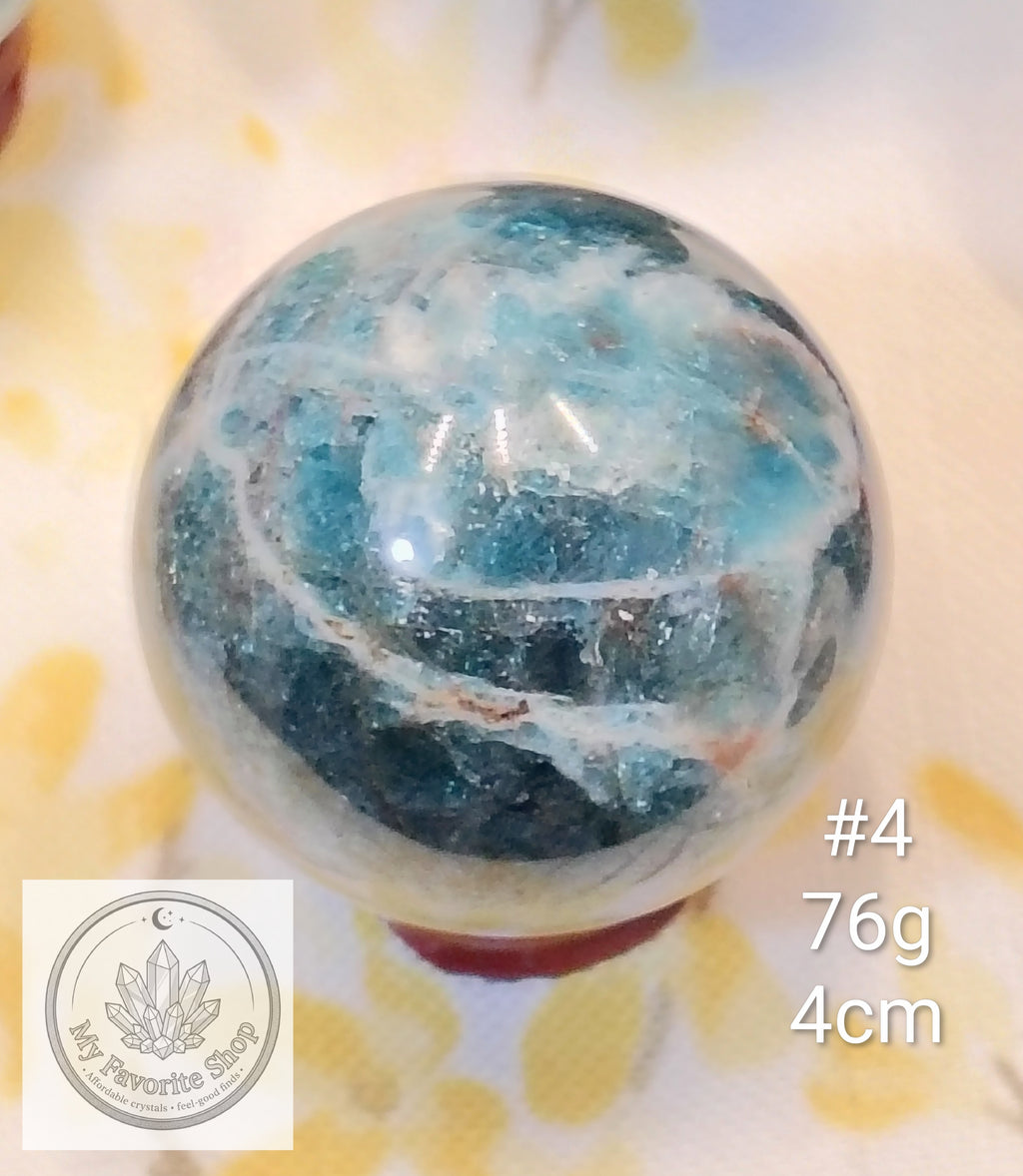 Ocean Realm Blue Apatite Mini Spheres | You Choose (#1–#6)