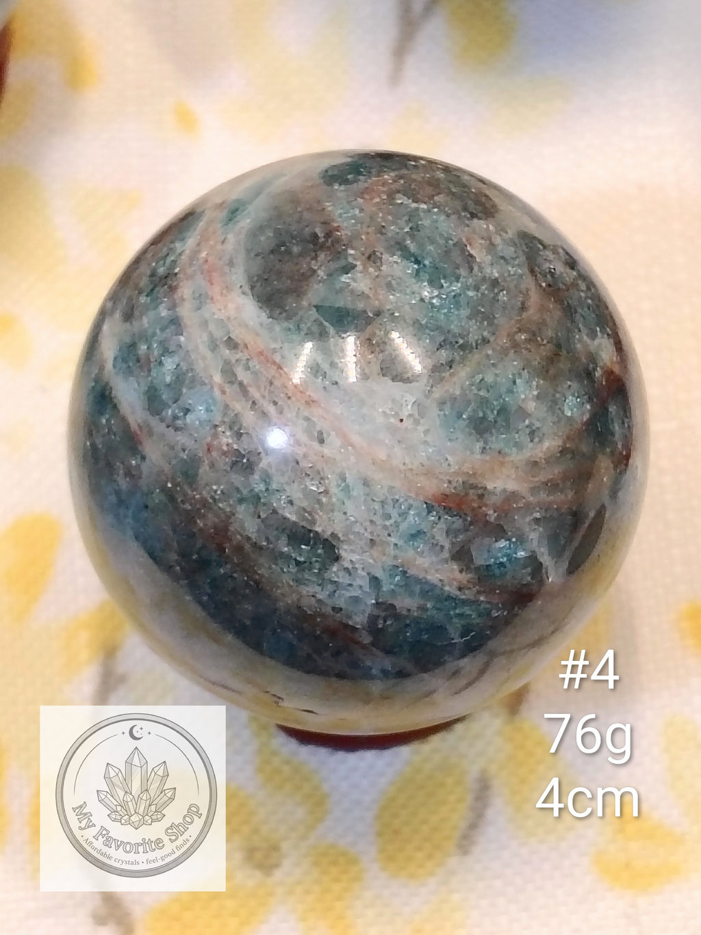 Ocean Realm Blue Apatite Mini Spheres | You Choose (#1–#6)