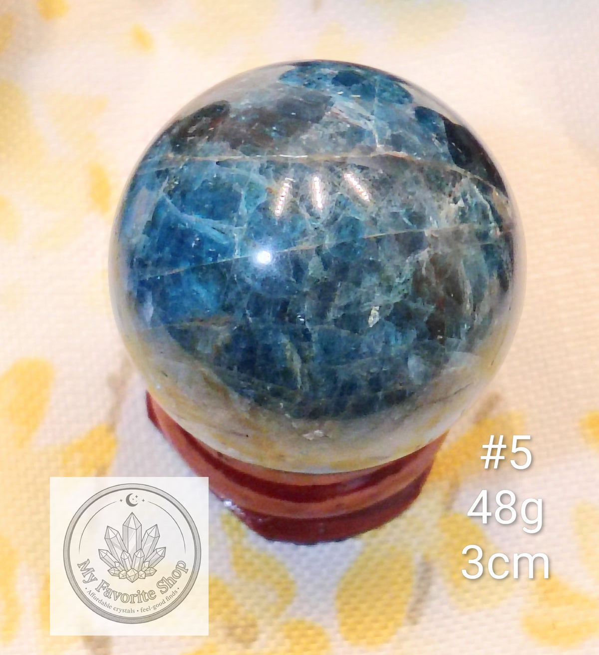 Ocean Realm Blue Apatite Mini Spheres | You Choose (#1–#6)