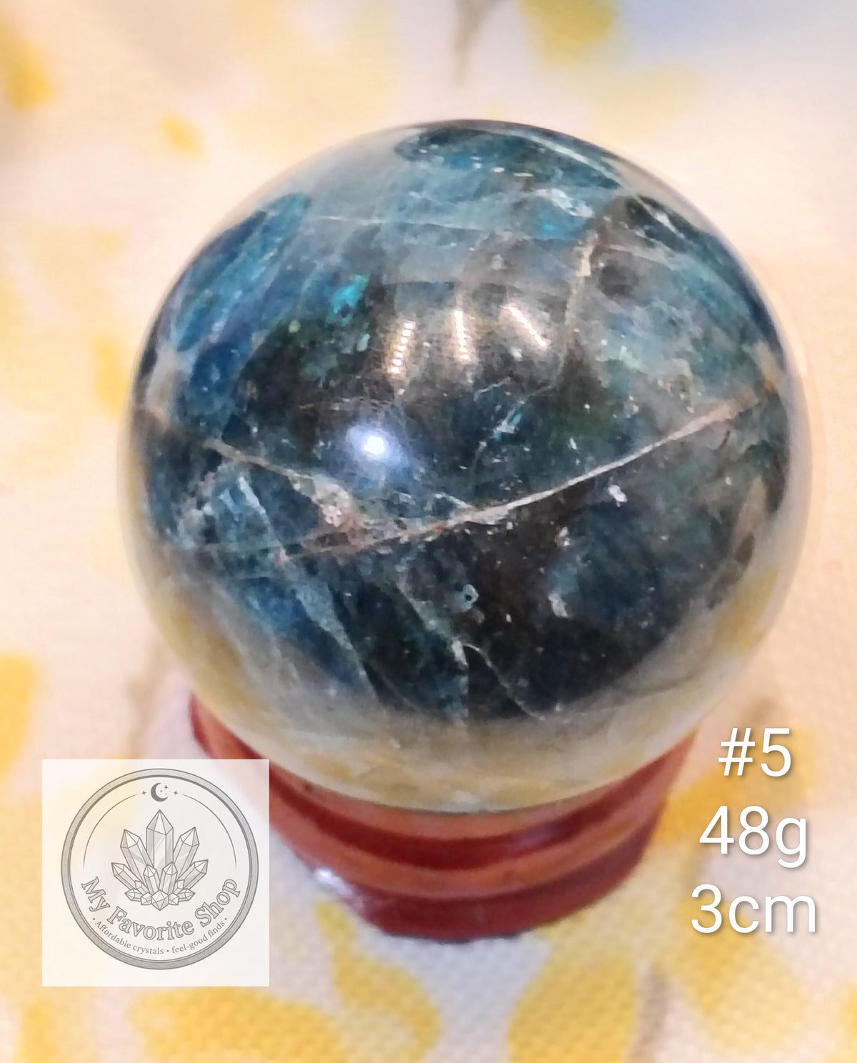 Ocean Realm Blue Apatite Mini Spheres | You Choose (#1–#6)