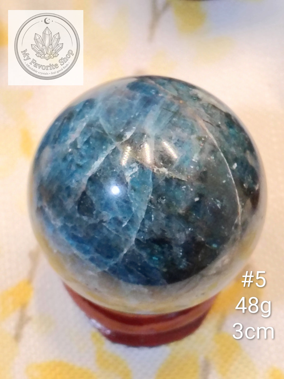 Ocean Realm Blue Apatite Mini Spheres | You Choose (#1–#6)