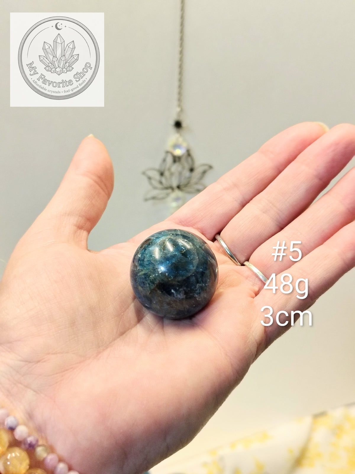 Ocean Realm Blue Apatite Mini Spheres | You Choose (#1–#6)