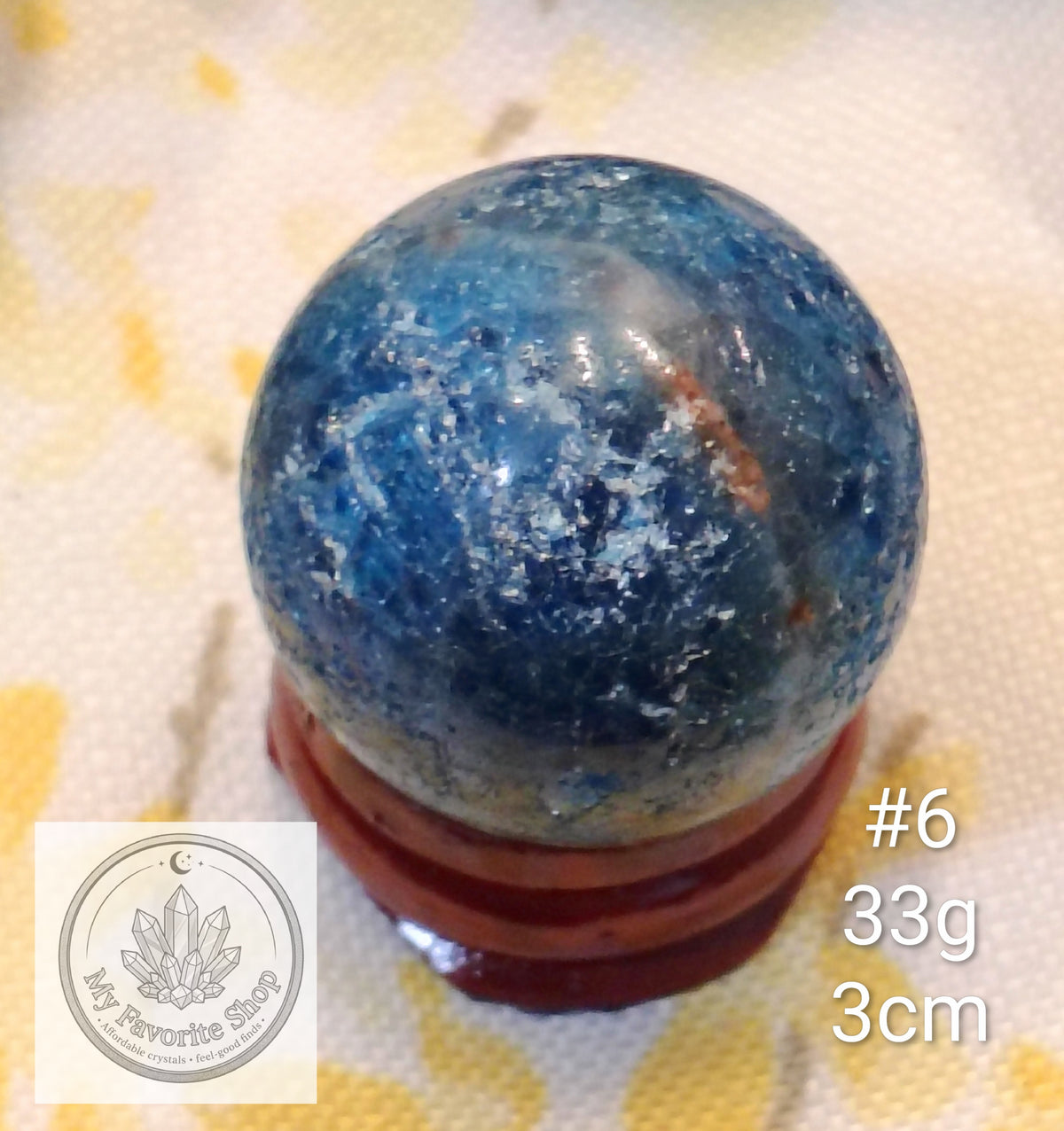 Ocean Realm Blue Apatite Mini Spheres | You Choose (#1–#6)