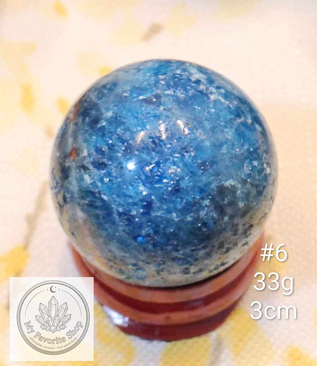 Ocean Realm Blue Apatite Mini Spheres | You Choose (#1–#6)