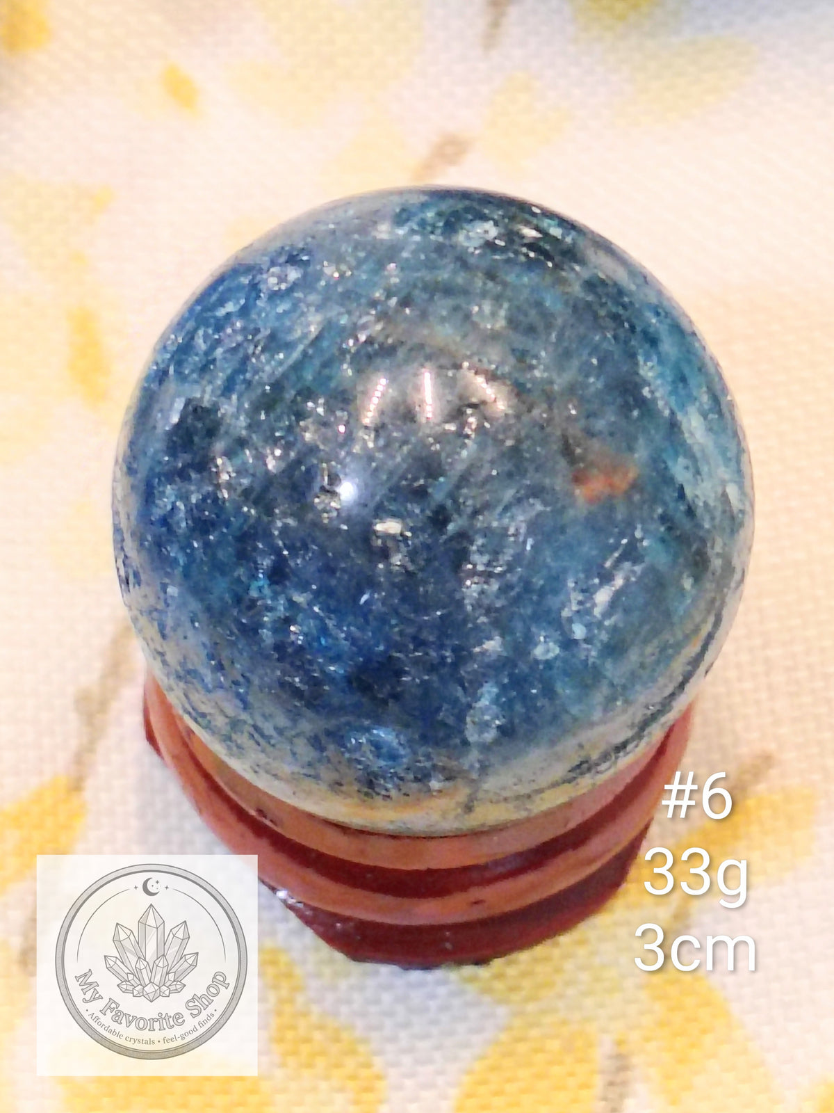 Ocean Realm Blue Apatite Mini Spheres | You Choose (#1–#6)