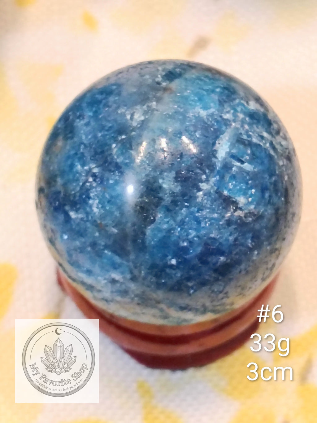 Ocean Realm Blue Apatite Mini Spheres | You Choose (#1–#6)