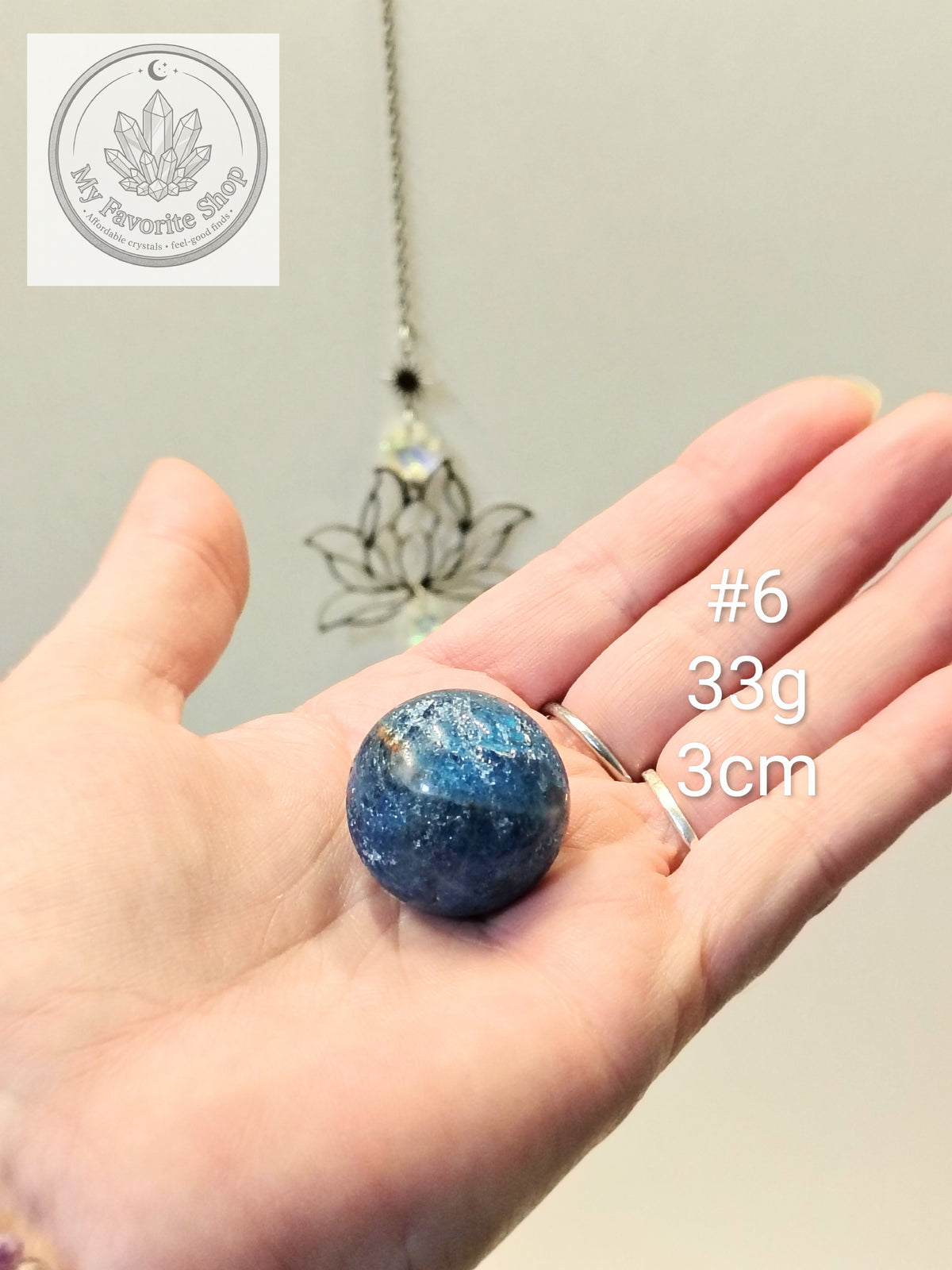 Ocean Realm Blue Apatite Mini Spheres | You Choose (#1–#6)