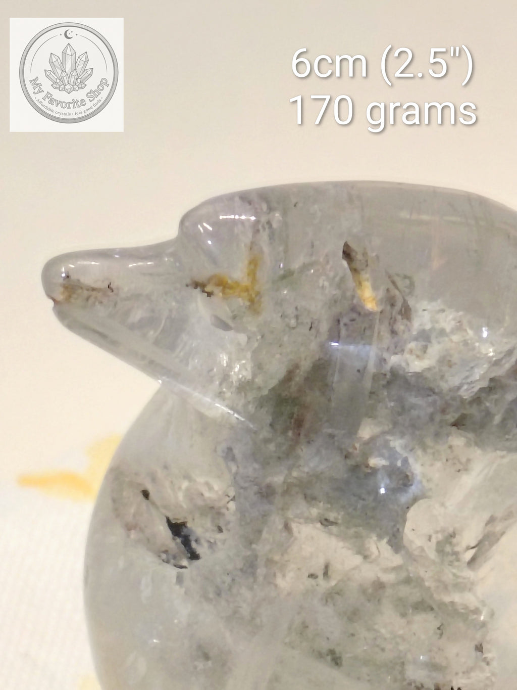 Enchanted Lodolite Penguin Carving | Natural Garden Quartz 🐧
