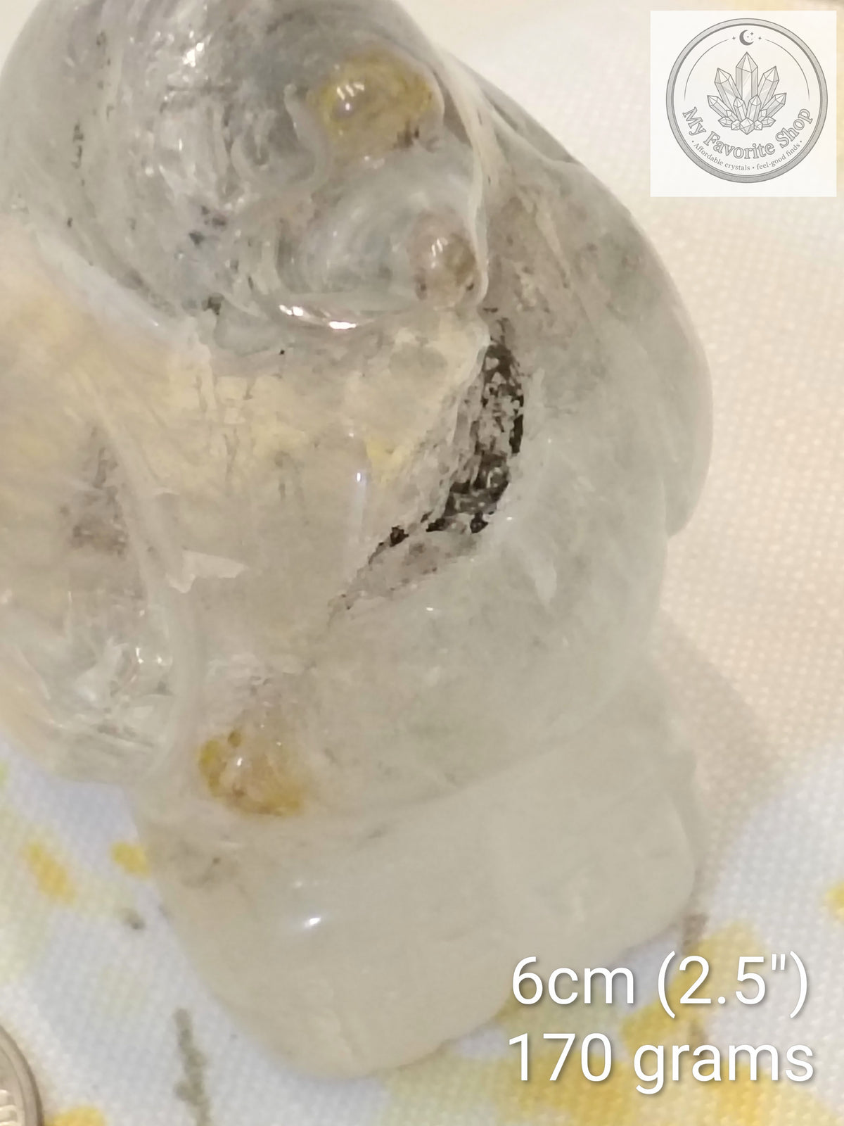 Enchanted Lodolite Penguin Carving | Natural Garden Quartz 🐧