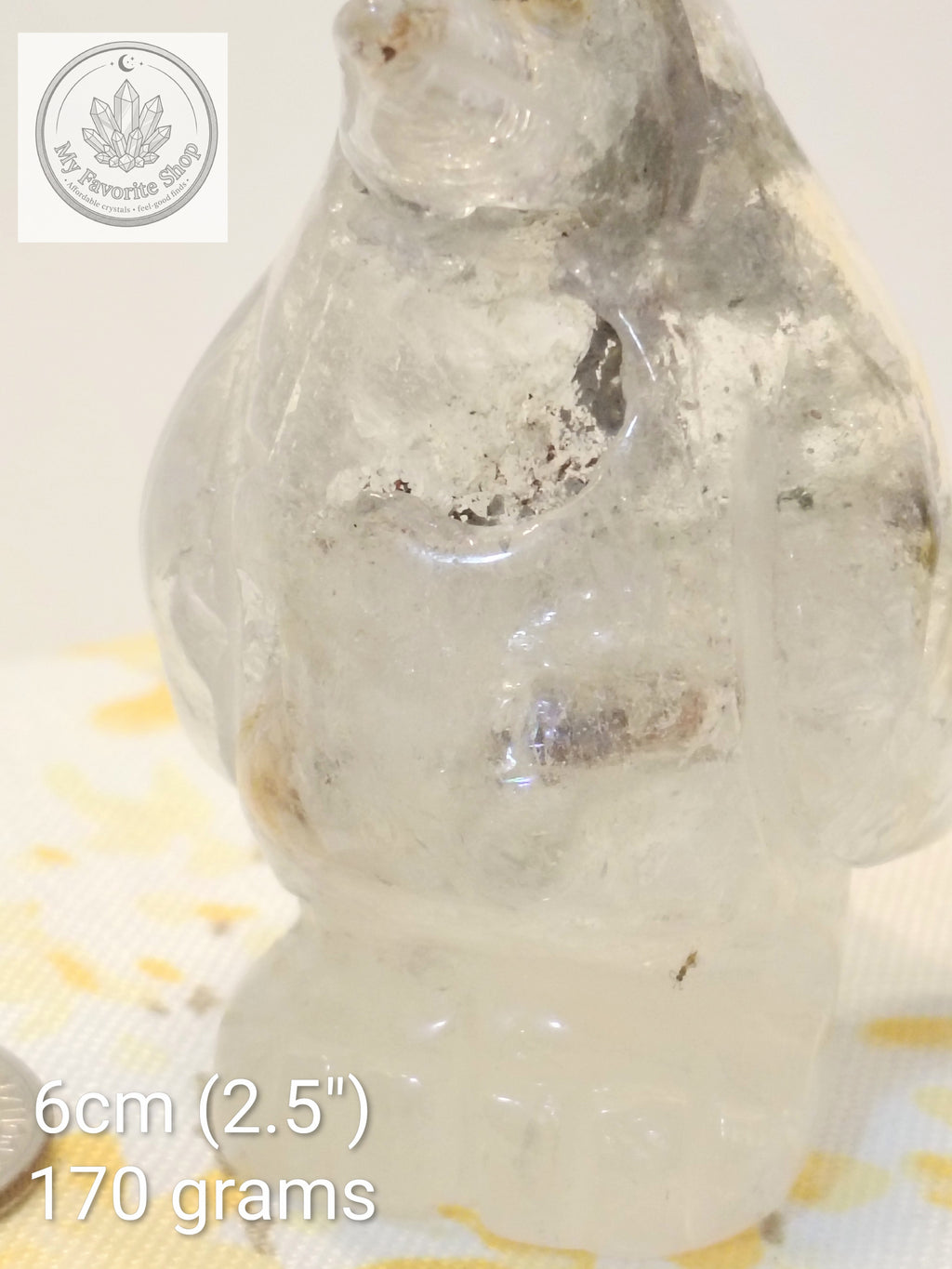 Enchanted Lodolite Penguin Carving | Natural Garden Quartz 🐧